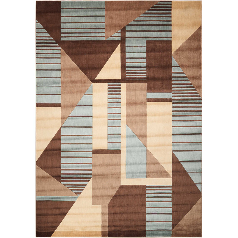 Latitude Run Minnie Brown/Blue Area Rug Wayfair